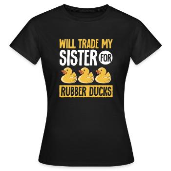 Canard en caoutchouc Canard en caoutchouc - T-shirt Femme - noir - Devant - AI Model Female 172 dark (172cm)