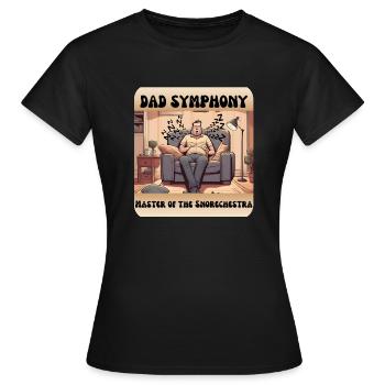 Symphonie papa - T-shirt Femme - noir - Devant - AI Model Female 172 dark (172cm)