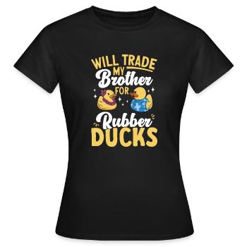 Canard en caoutchouc Canard en caoutchouc - T-shirt Femme - noir - Devant - AI Model Female 172 dark (172cm)