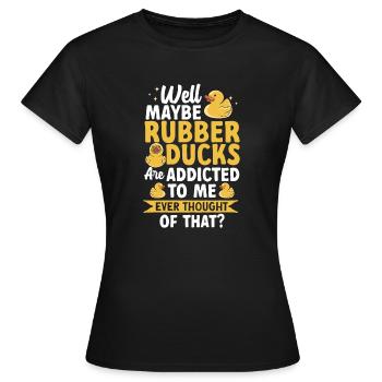 Canard en caoutchouc Canard en caoutchouc - T-shirt Femme - noir - Devant - AI Model Female 172 dark (172cm)