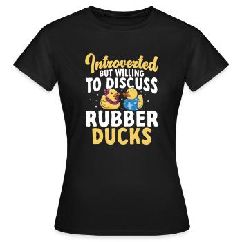 Canard en caoutchouc Canard en caoutchouc - T-shirt Femme - noir - Devant - AI Model Female 172 dark (172cm)
