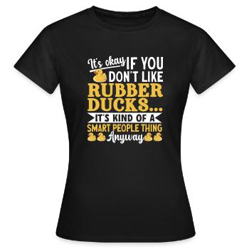 Canard en caoutchouc Canard en caoutchouc - T-shirt Femme - noir - Devant - AI Model Female 172 dark (172cm)