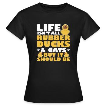 Canard en caoutchouc Canard en caoutchouc - T-shirt Femme - noir - Devant - AI Model Female 172 dark (172cm)