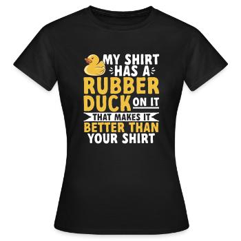 Canard en caoutchouc Canard en caoutchouc - T-shirt Femme - noir - Devant - AI Model Female 172 dark (172cm)