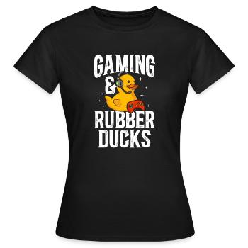 Canard en caoutchouc Canard en caoutchouc - T-shirt Femme - noir - Devant - AI Model Female 172 dark (172cm)