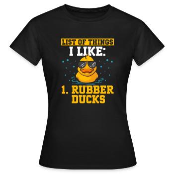 Canard en caoutchouc Canard en caoutchouc - T-shirt Femme - noir - Devant - AI Model Female 172 dark (172cm)
