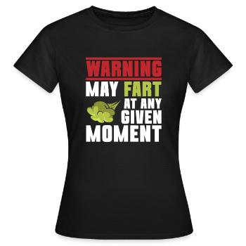 fart farting farting farting - Women's T-Shirt - black - Front - AI Model Female 172 dark (172cm)