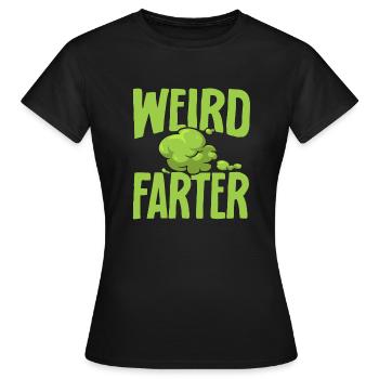 fart farting farting farting - Women's T-Shirt - black - Front - AI Model Female 172 dark (172cm)