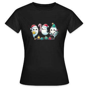 Fantômes pour les fantômes de Noël - T-shirt Femme - noir - Devant - AI Model Female 172 dark (172cm)