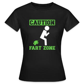 fart farting farting farting - Women's T-Shirt - black - Front - AI Model Female 172 dark (172cm)