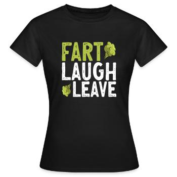 fart farting farting farting - Women's T-Shirt - black - Front - AI Model Female 172 dark (172cm)