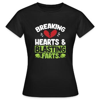 fart farting farting farting - Women's T-Shirt - black - Front - AI Model Female 172 dark (172cm)