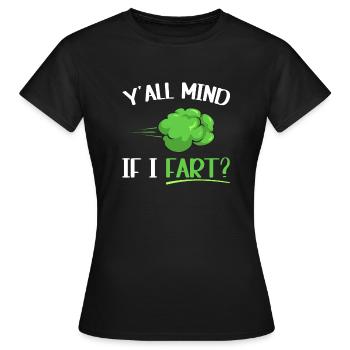 fart farting farting farting - Women's T-Shirt - black - Front - AI Model Female 172 dark (172cm)