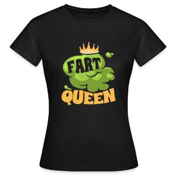 fart farting farting farting - Women's T-Shirt - black - Front - AI Model Female 172 dark (172cm)