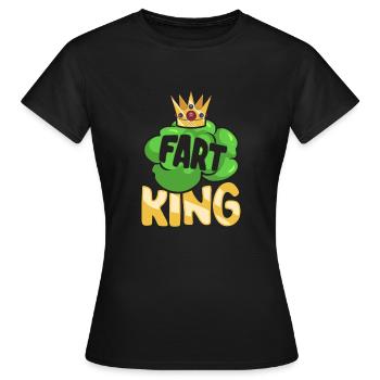 fart farting farting farting - Women's T-Shirt - black - Front - AI Model Female 172 dark (172cm)
