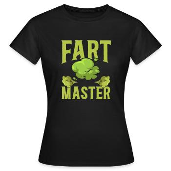 fart farting farting farting - Women's T-Shirt - black - Front - AI Model Female 172 dark (172cm)