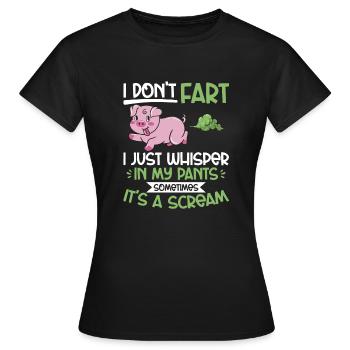 fart farting farting farting - Women's T-Shirt - black - Front - AI Model Female 172 dark (172cm)