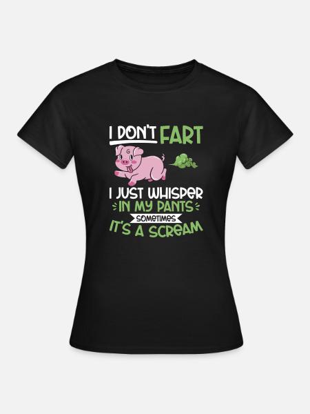 Furz Furzen Pupsen - Dame-T-shirt - sort