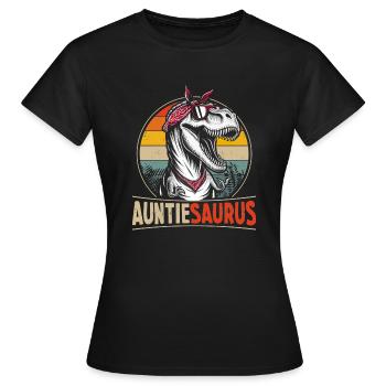 Tantesaurus Dinosaurier für Tante oder Tante - Frauen T-Shirt - Schwarz - Vorne - AI Model Female 172 dark (172cm)