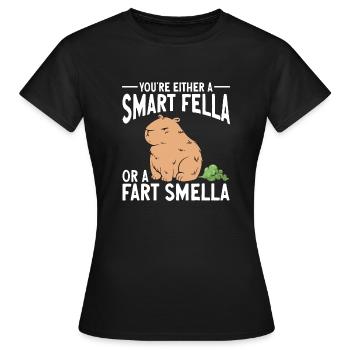fart farting farting farting - Women's T-Shirt - black - Front - AI Model Female 172 dark (172cm)