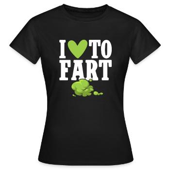 fart farting farting farting - Women's T-Shirt - black - Front - AI Model Female 172 dark (172cm)