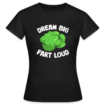fart farting farting farting - Women's T-Shirt - black - Front - AI Model Female 172 dark (172cm)