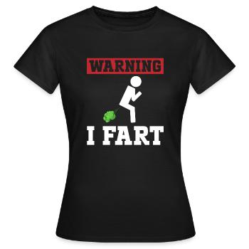 fart farting farting farting - Women's T-Shirt - black - Front - AI Model Female 172 dark (172cm)