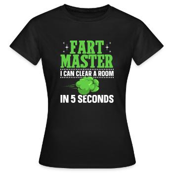 fart farting farting farting - Women's T-Shirt - black - Front - AI Model Female 172 dark (172cm)