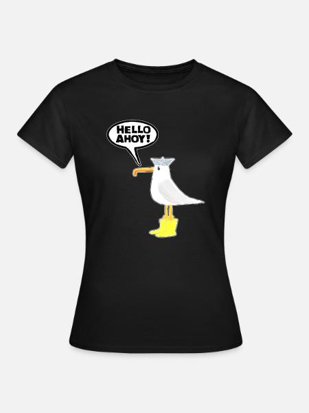 Hallo Ahoi! - Frauen T-Shirt - Schwarz