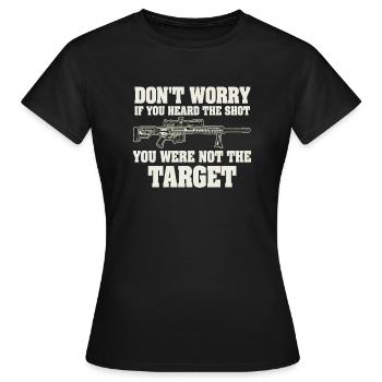 Entendu le coup de feu Jamais la cible Sniper - T-shirt Femme - noir - Devant - AI Model Female 172 dark (172cm)