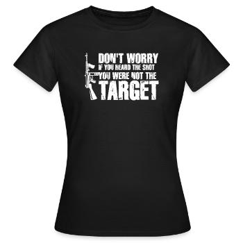 Entendu le coup de feu Jamais la cible Sniper - T-shirt Femme - noir - Devant - AI Model Female 172 dark (172cm)