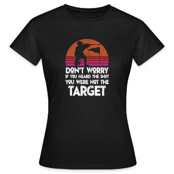 Entendu le coup de feu Jamais la cible Sniper - T-shirt Femme - noir - Devant - AI Model Female 172 dark (172cm)