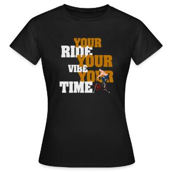 Votre balade Votre vibe Votre temps - T-shirt Femme - noir - Devant - AI Model Female 172 dark (172cm)