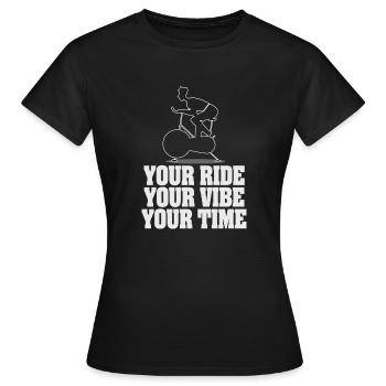 Votre balade Votre vibe Votre temps - T-shirt Femme - noir - Devant - AI Model Female 172 dark (172cm)