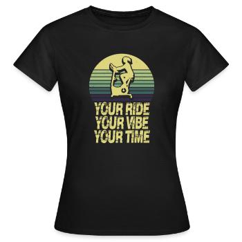 Votre balade Votre vibe Votre temps - T-shirt Femme - noir - Devant - AI Model Female 172 dark (172cm)