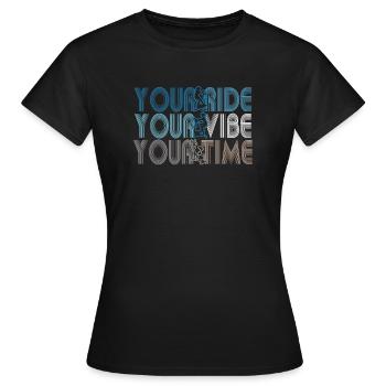 Votre balade Votre vibe Votre temps - T-shirt Femme - noir - Devant - AI Model Female 172 dark (172cm)