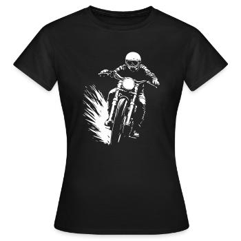 Cadeau Motard Motard - T-shirt Femme - noir - Devant - AI Model Female 172 dark (172cm)