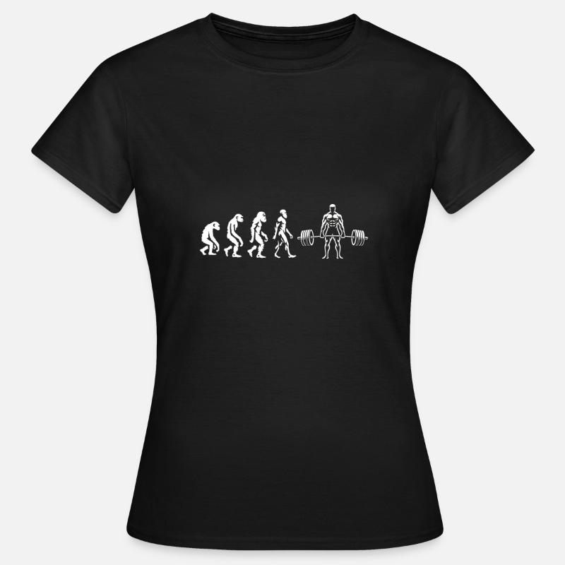 Evolutionary Bodybuilder Deadlift - Women's T-Shirt - black