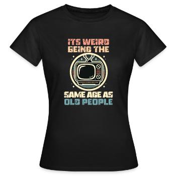 Jahrgang | Klassisch | Klassisch | Alt - Frauen T-Shirt - Schwarz - Vorne - AI Model Female 172 dark (172cm)