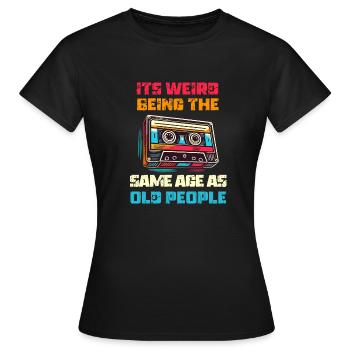 Jahrgang | Klassisch | Klassisch | Alt - Frauen T-Shirt - Schwarz - Vorne - AI Model Female 172 dark (172cm)