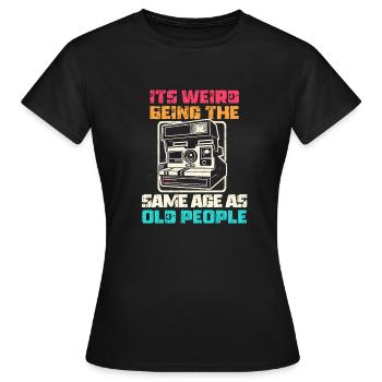 Jahrgang | Klassisch | Klassisch | Alt - Frauen T-Shirt - Schwarz - Vorne - AI Model Female 172 dark (172cm)