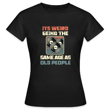 Jahrgang | Klassisch | Klassisch | Alt - Frauen T-Shirt - Schwarz - Vorne - AI Model Female 172 dark (172cm)