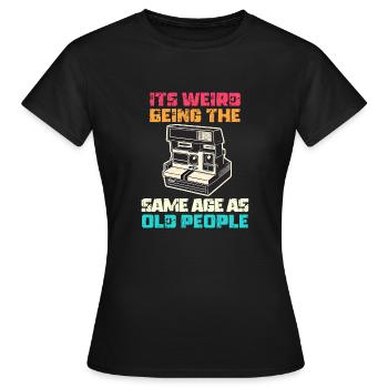 Jahrgang | Klassisch | Klassisch | Alt - Frauen T-Shirt - Schwarz - Vorne - AI Model Female 172 dark (172cm)