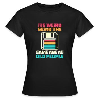 Jahrgang | Klassisch | Klassisch | Alt - Frauen T-Shirt - Schwarz - Vorne - AI Model Female 172 dark (172cm)