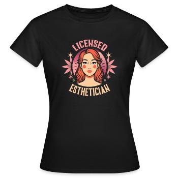 Lasers pour la peau - Taches pigmentaires Grains de beauté Soins de la peau - T-shirt Femme - noir - Devant - AI Model Female 172 dark (172cm)