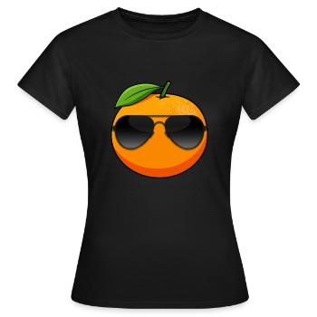 Zitrusfrucht Vitamin C Coole Orange - Frauen T-Shirt - Schwarz - Vorne - AI Model Female 172 dark (172cm)