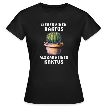 RATHER A CACTUS - Women's T-Shirt - black - Front - AI Model Female 172 dark (172cm)