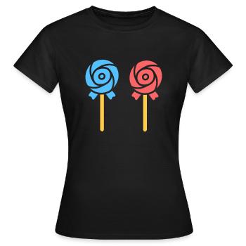 candy - Women's T-Shirt - black - Front - AI Model Female 172 dark (172cm)