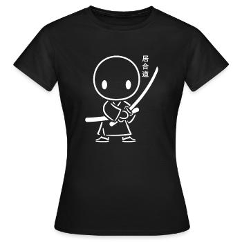 iaido - Frauen T-Shirt - Schwarz - Vorne - AI Model Female 172 dark (172cm)