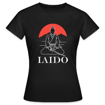 iaido - Frauen T-Shirt - Schwarz - Vorne - AI Model Female 172 dark (172cm)